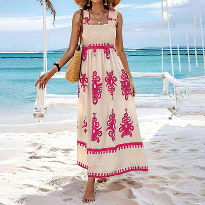 Women’s Wide-Strap Printed Maxi Dress CJ US