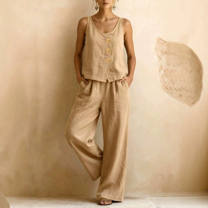 Women's Sleeveless Tank Top & Pants Two-Piece Set