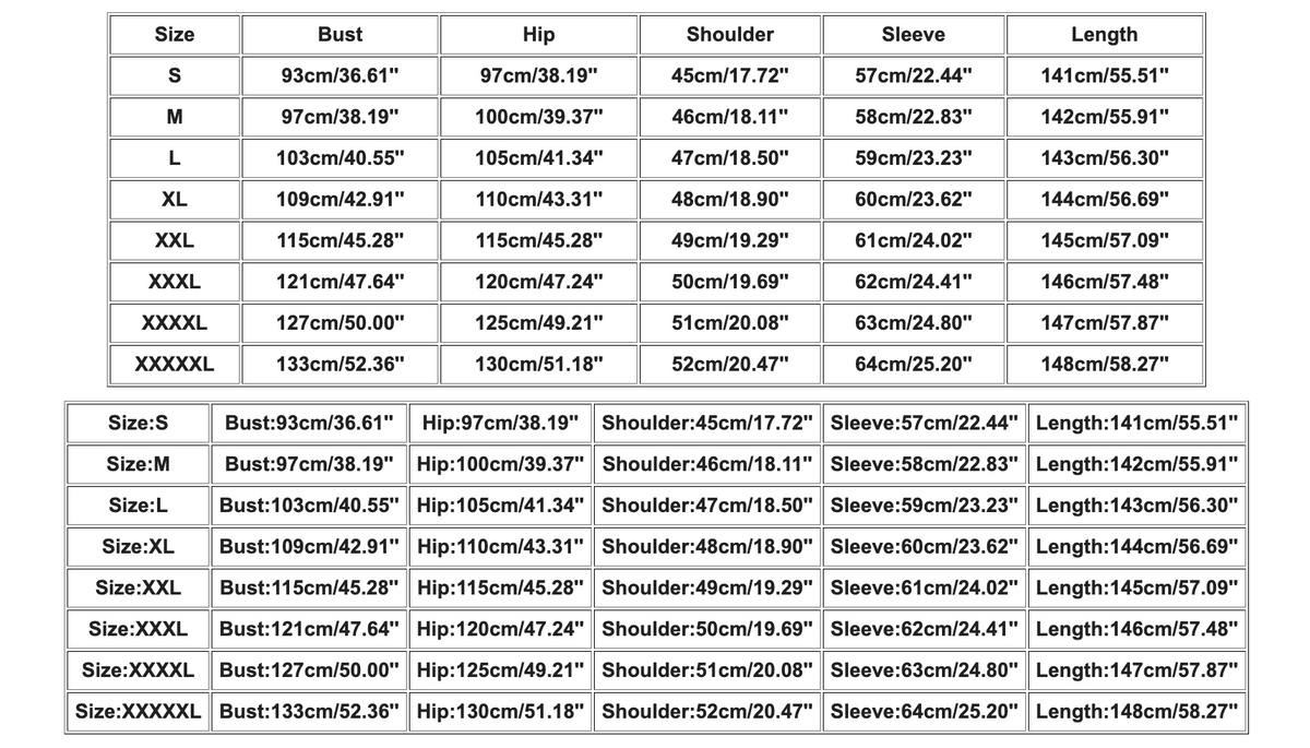 Size guide