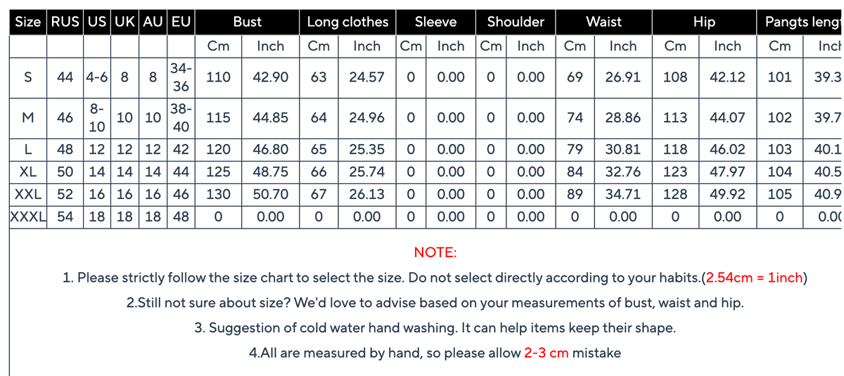 Size guide