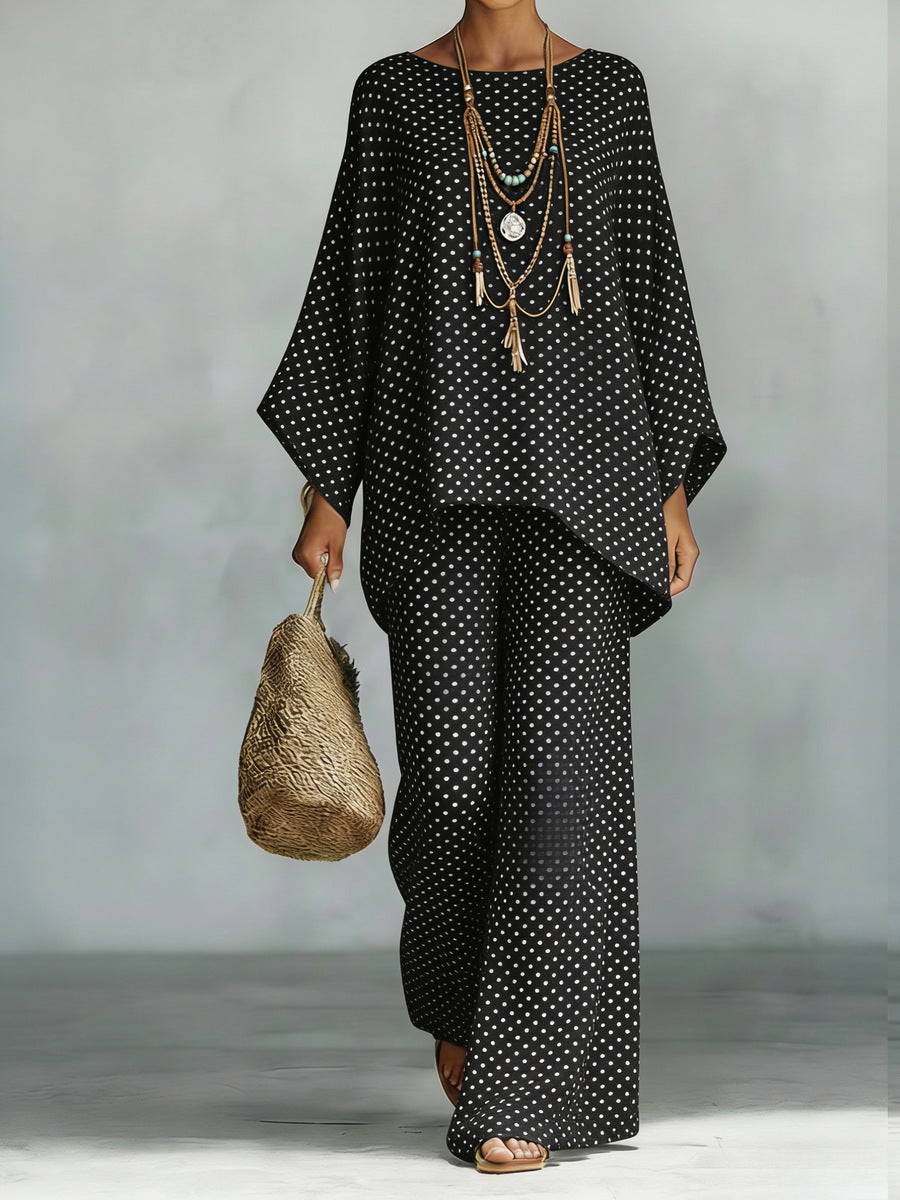 Floral Print Bamboo Linen Two-Piece Set