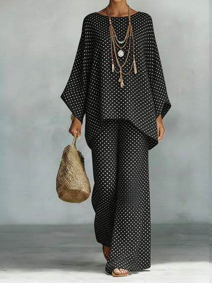 Floral Print Bamboo Linen Two-Piece Set