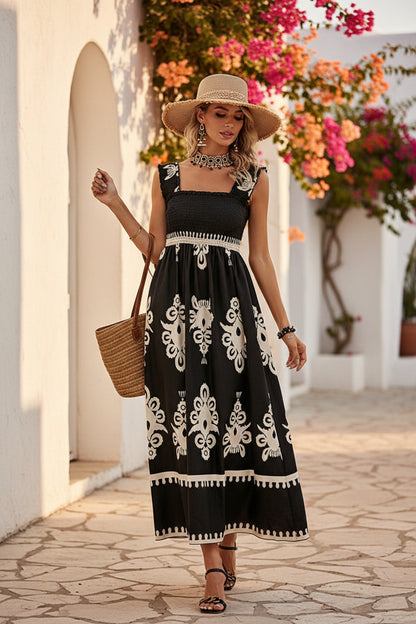 Women’s Wide-Strap Printed Maxi Dress CJ US