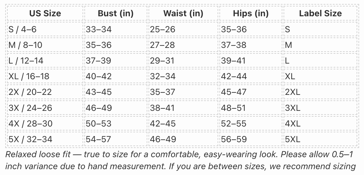Size guide