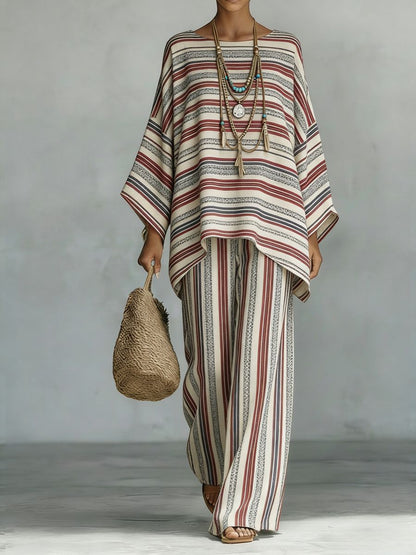 Floral Print Bamboo Linen Two-Piece Set