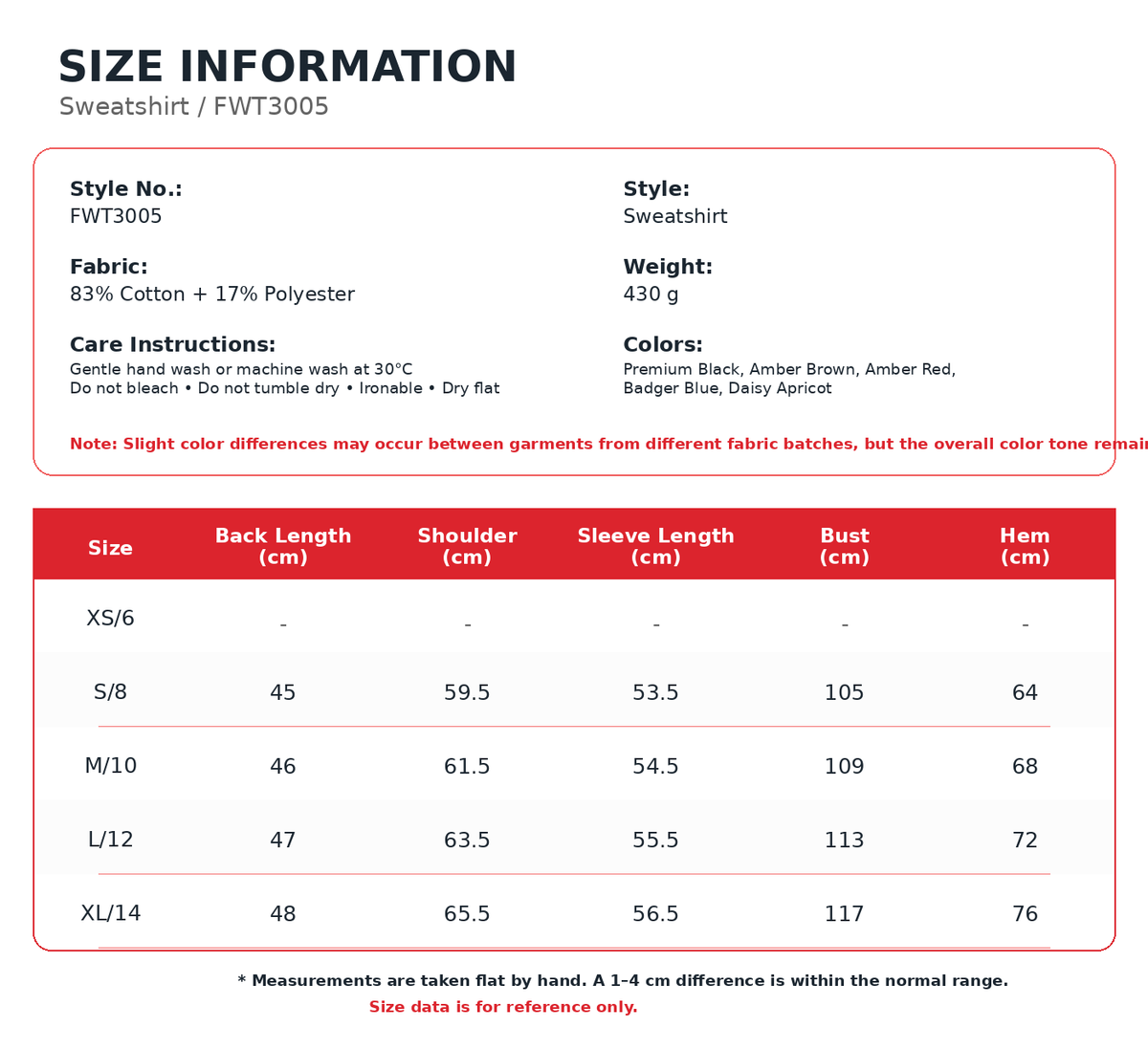 Size guide