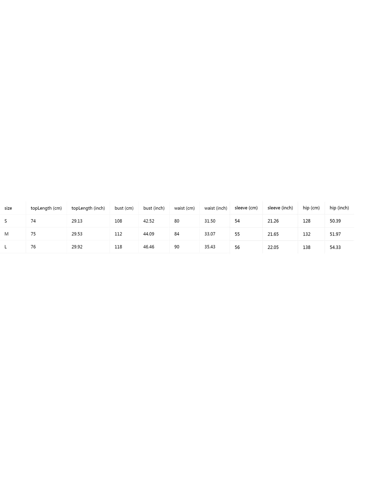 Size guide