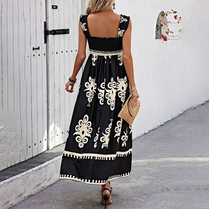 Women’s Wide-Strap Printed Maxi Dress CJ US