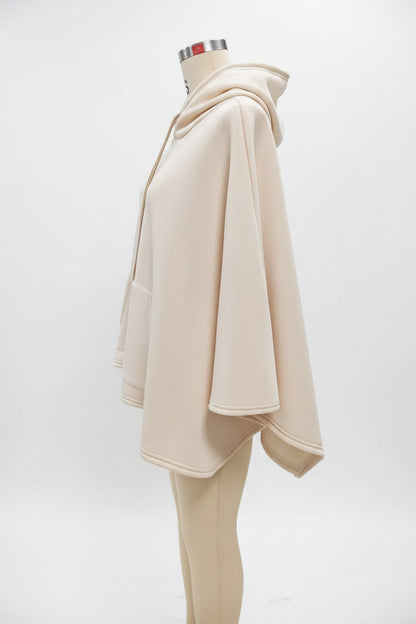 Women's Cape-Sleeve Hoodie & Wide-Leg Pants Resort Set